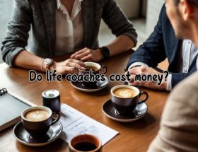 a life coach having discussion with his clients over a cup of coffee