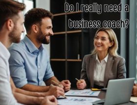 a business coach with her two clients
