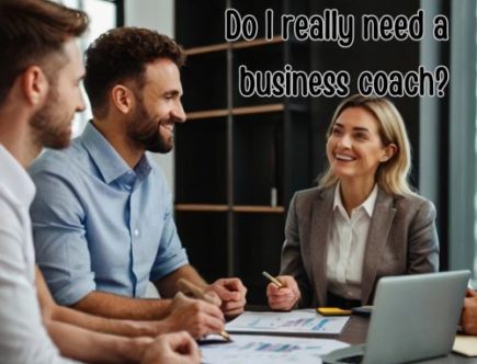 a business coach with her two clients