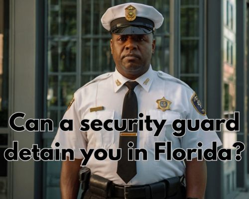 a licensed security guard in his white uniform