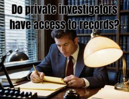 a private investigator working on some records