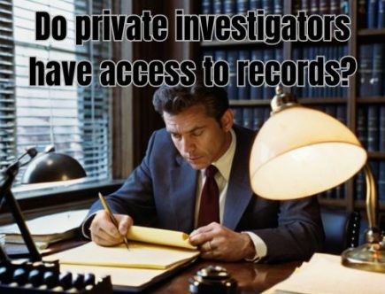 a private investigator working on some records