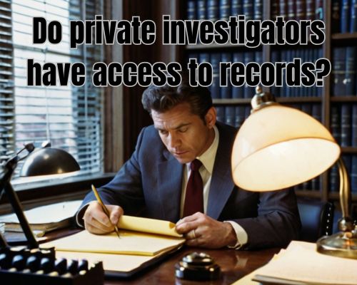 a private investigator working on some records