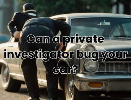 a private investigator bugging a vehicle