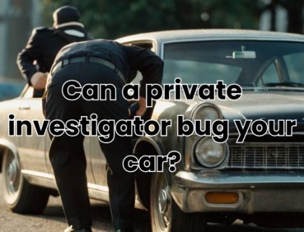 a private investigator bugging a vehicle