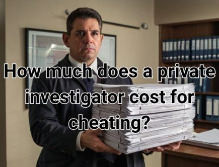 a private investigator holding a pile of documents