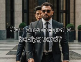 Bodyguard stands firm beside VIP.